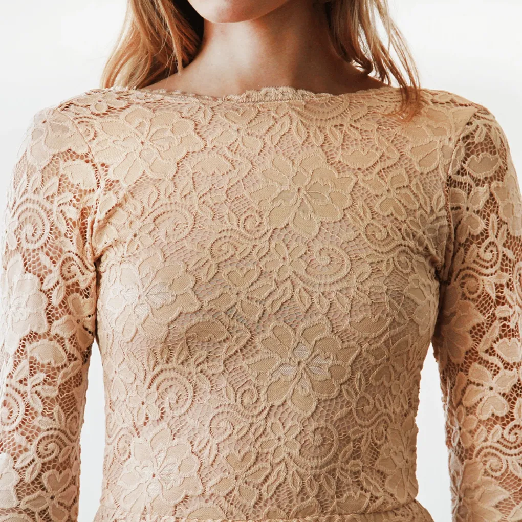 Blush Pink Gown Open Back #1118