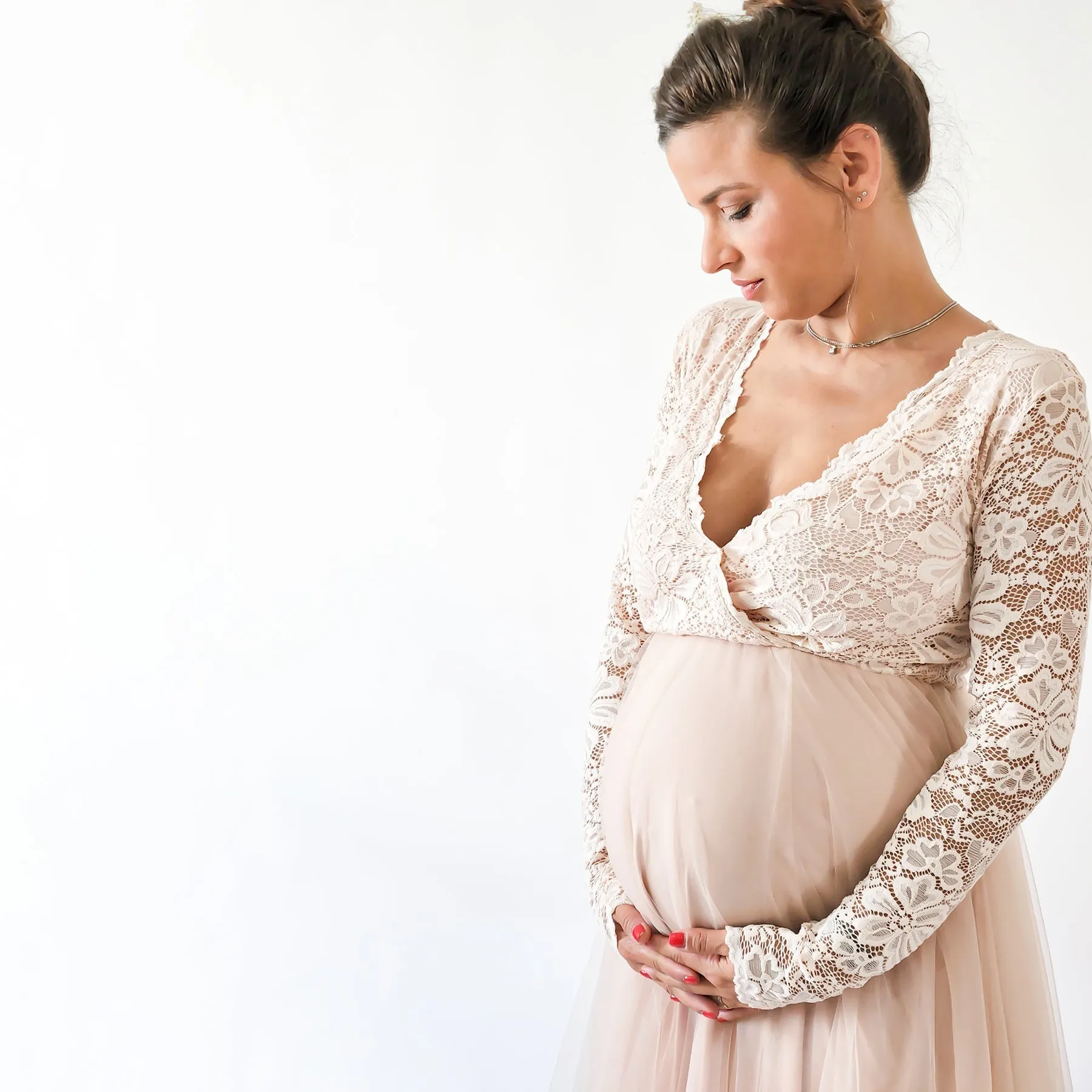 Blush Pregnancy dress #7011