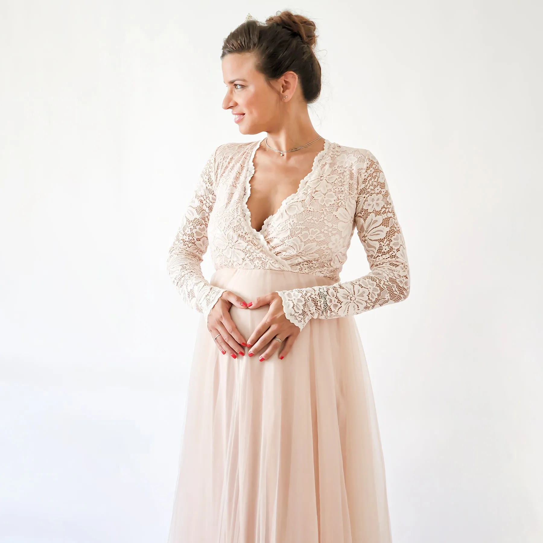 Blush Pregnancy dress #7011