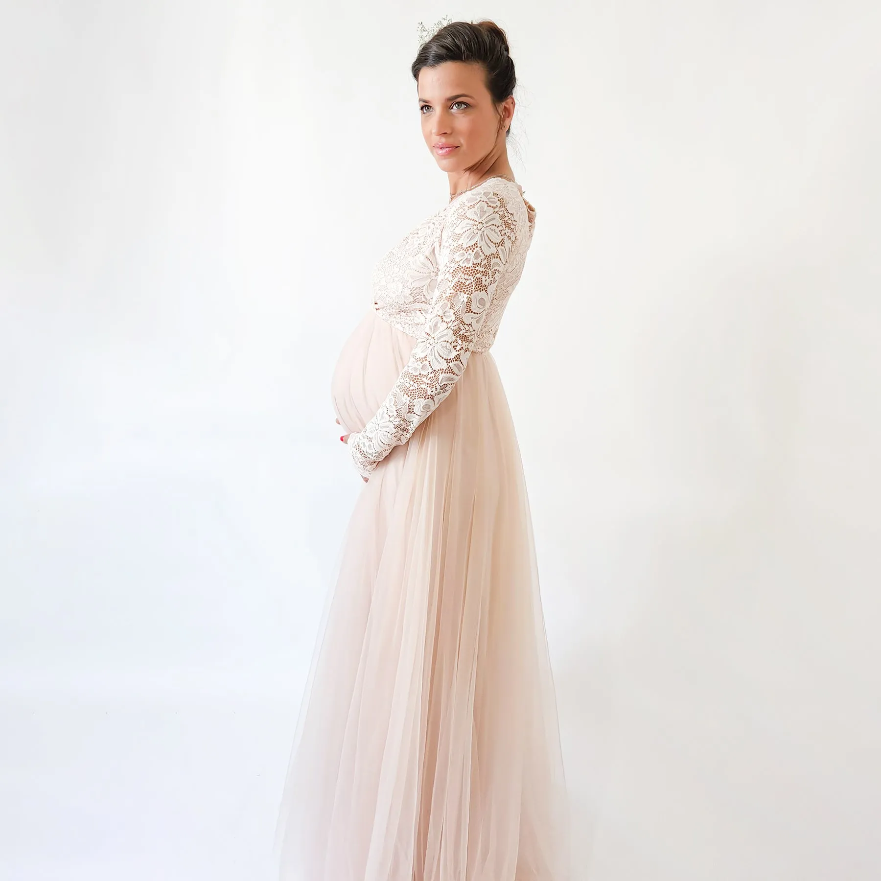 Blush Pregnancy dress #7011