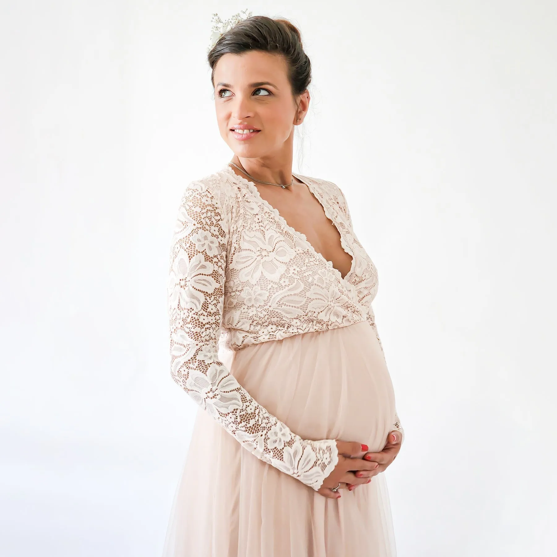 Blush Pregnancy dress #7011