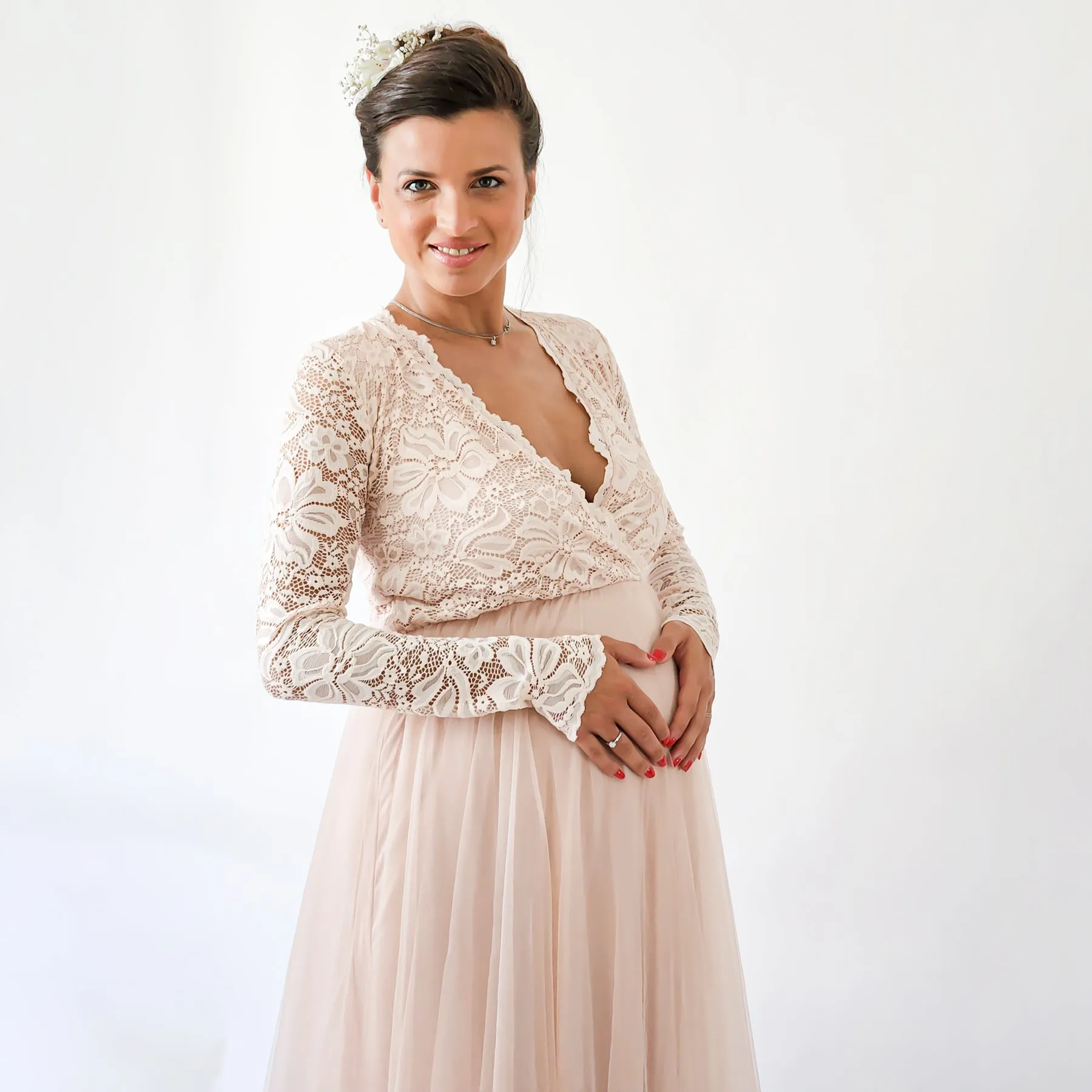 Blush Pregnancy dress #7011