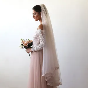 Blush Wedding Veil  #4015