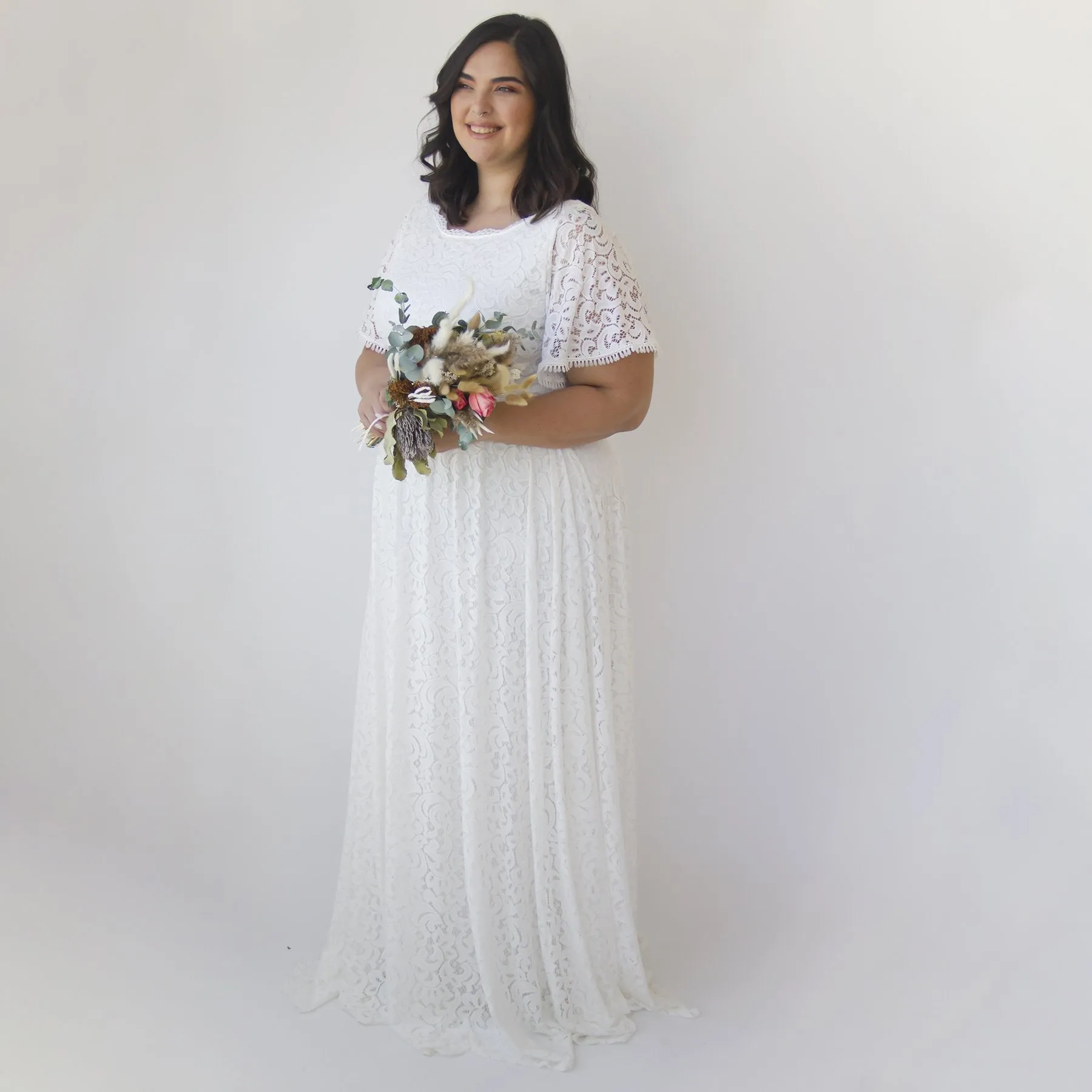 Bohemian dress with pockets #1318