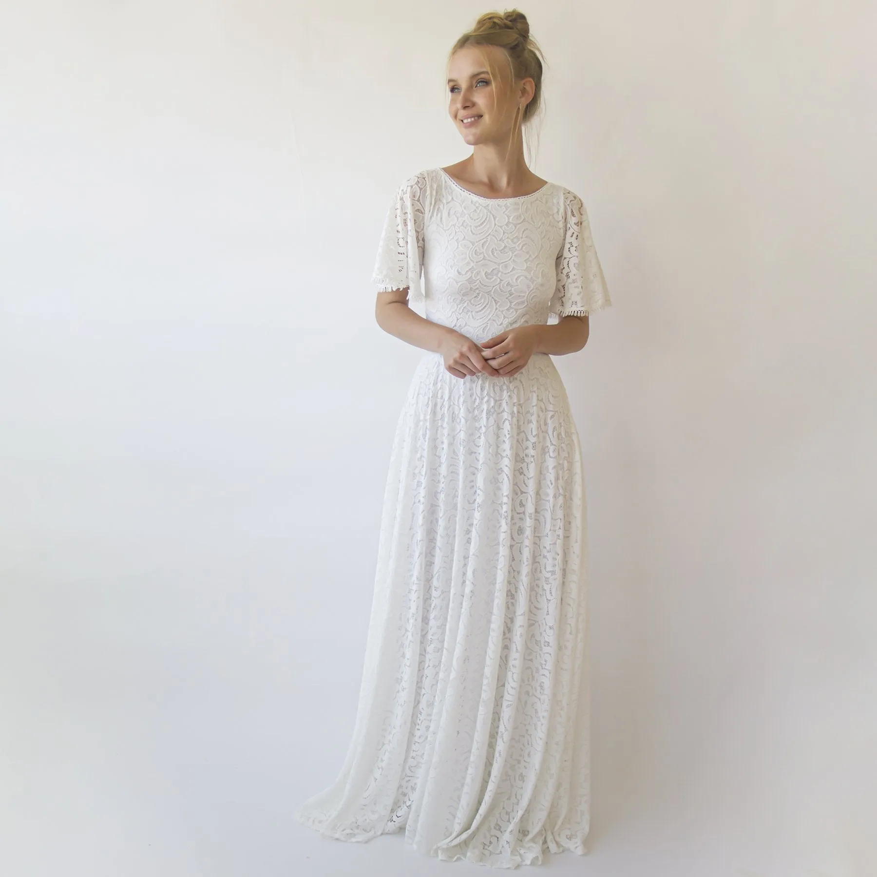 Bohemian dress with pockets #1318