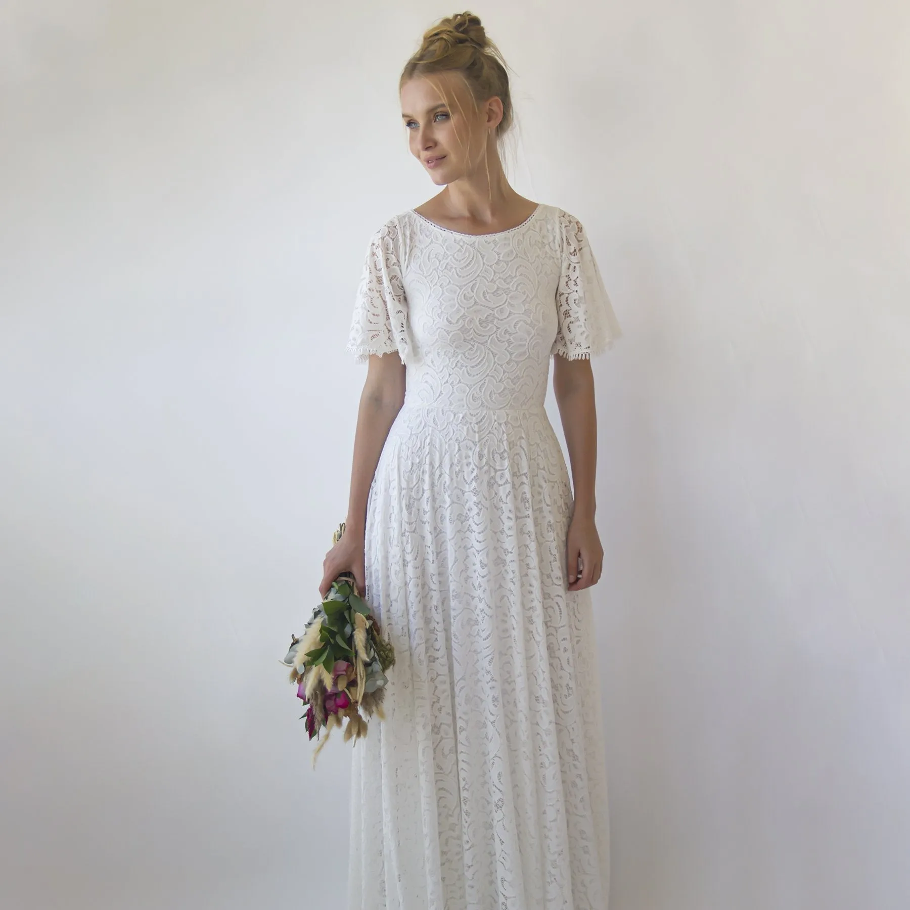 Bohemian dress with pockets #1318