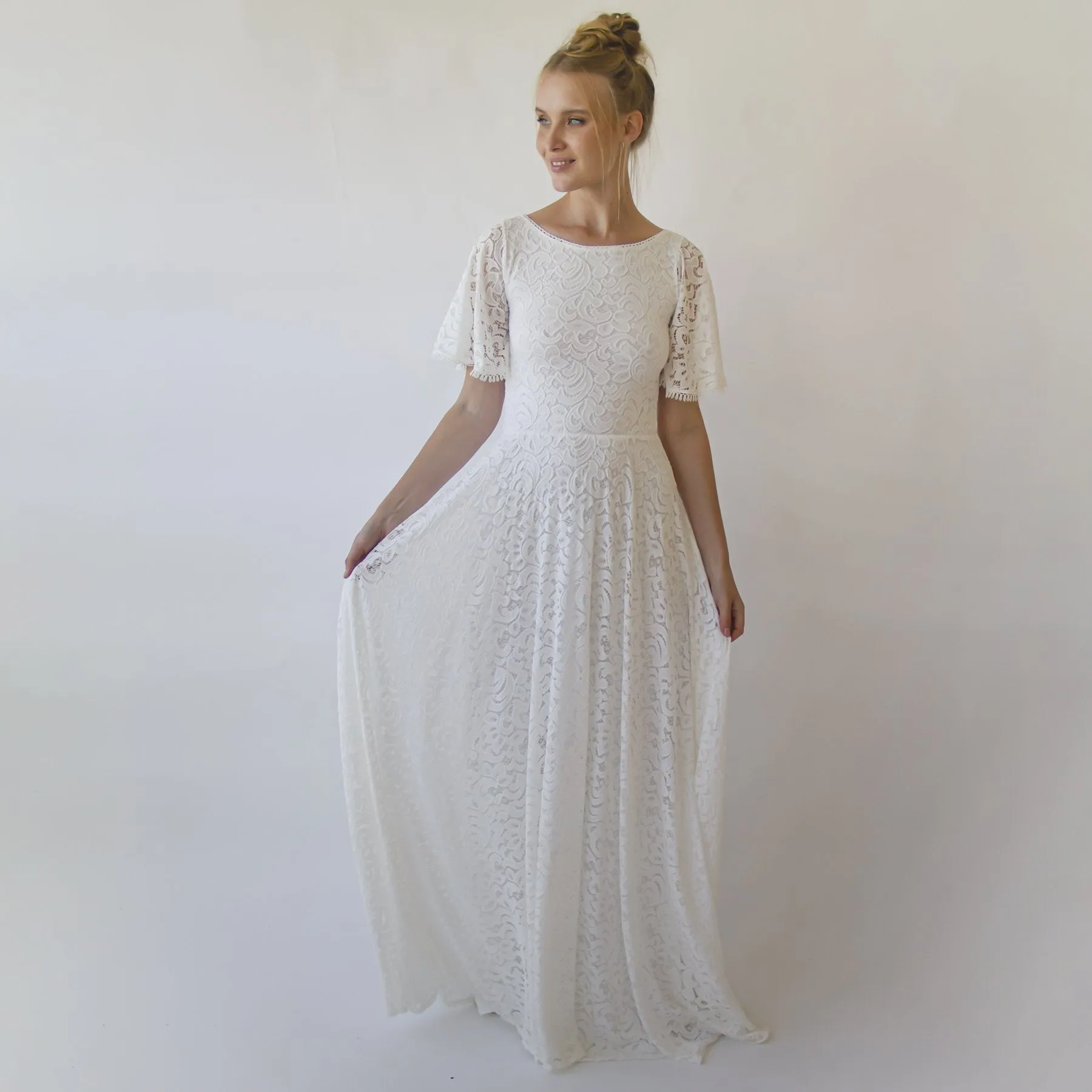 Bohemian dress with pockets #1318