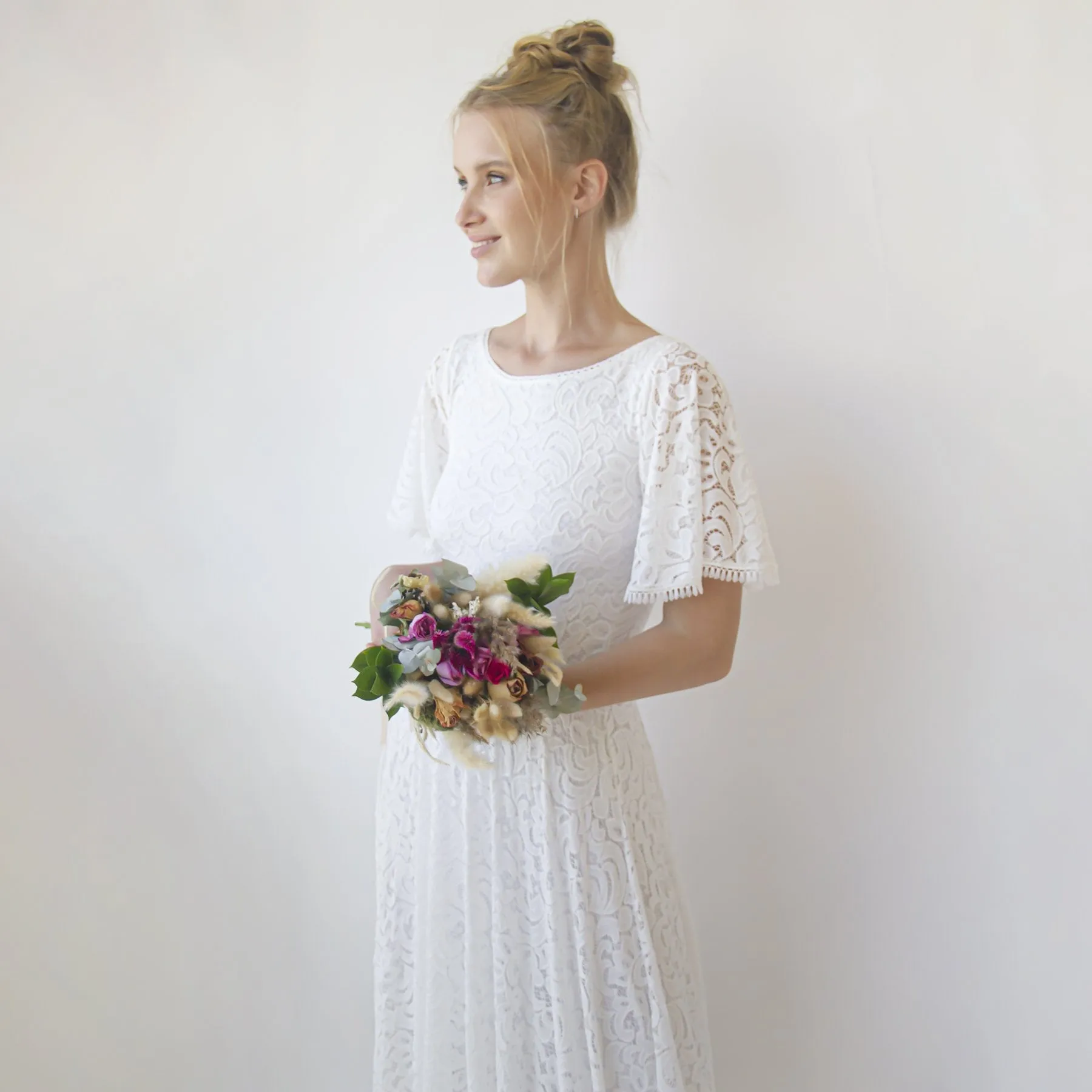 Bohemian dress with pockets #1318