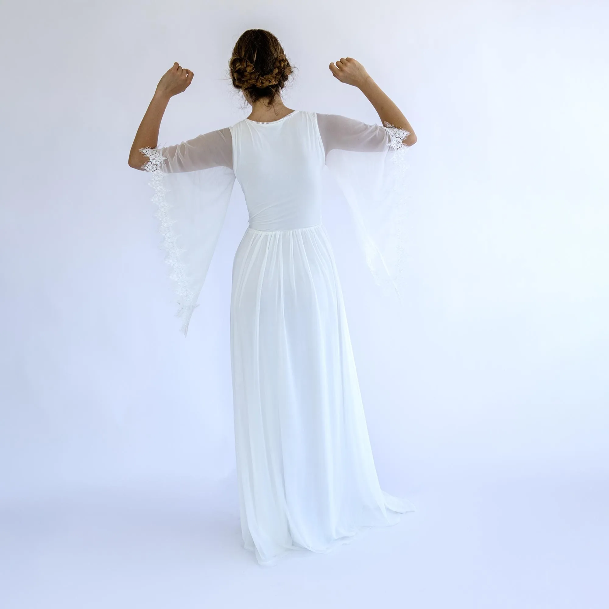 Boho Chiffon Wedding Dress #1503