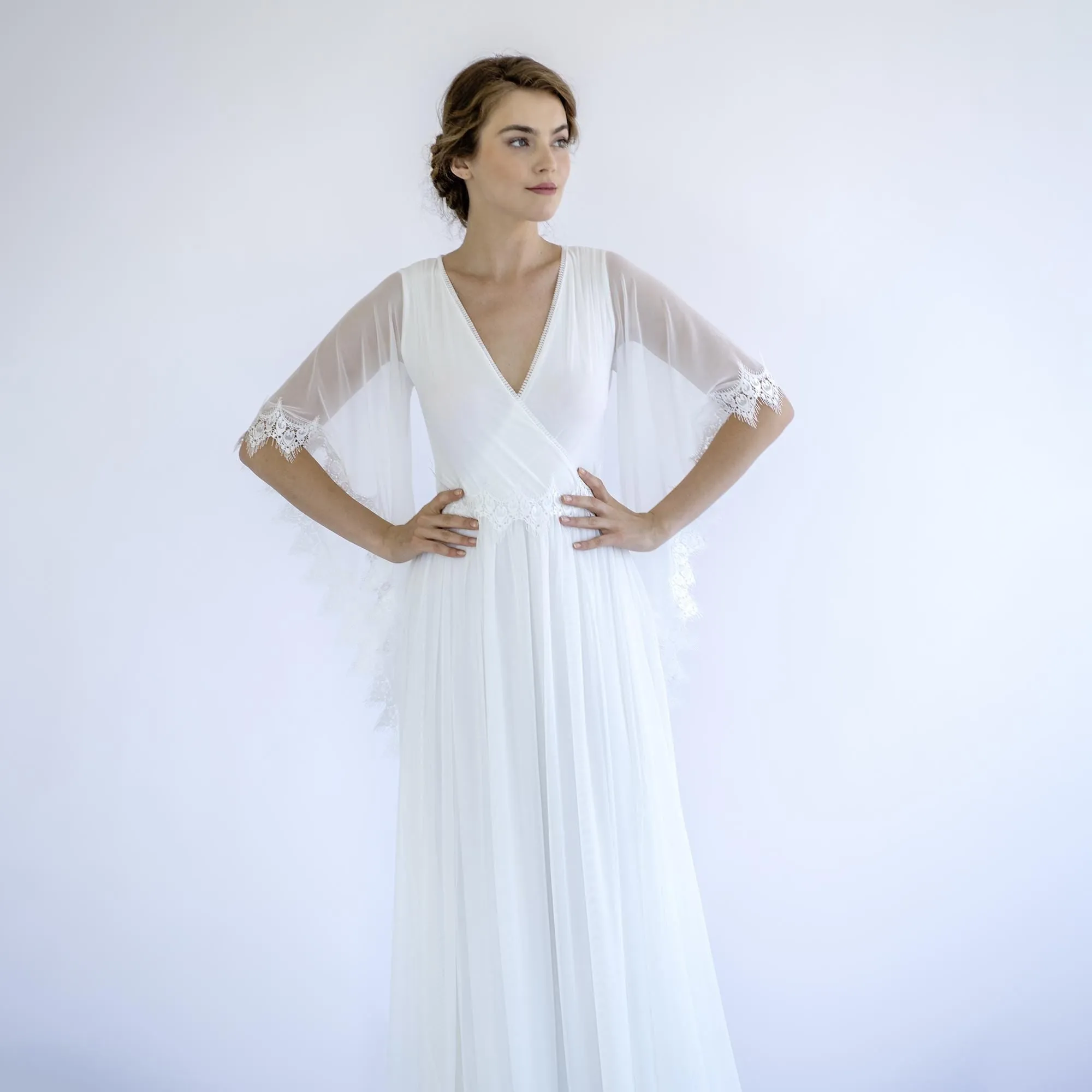 Boho Chiffon Wedding Dress #1503