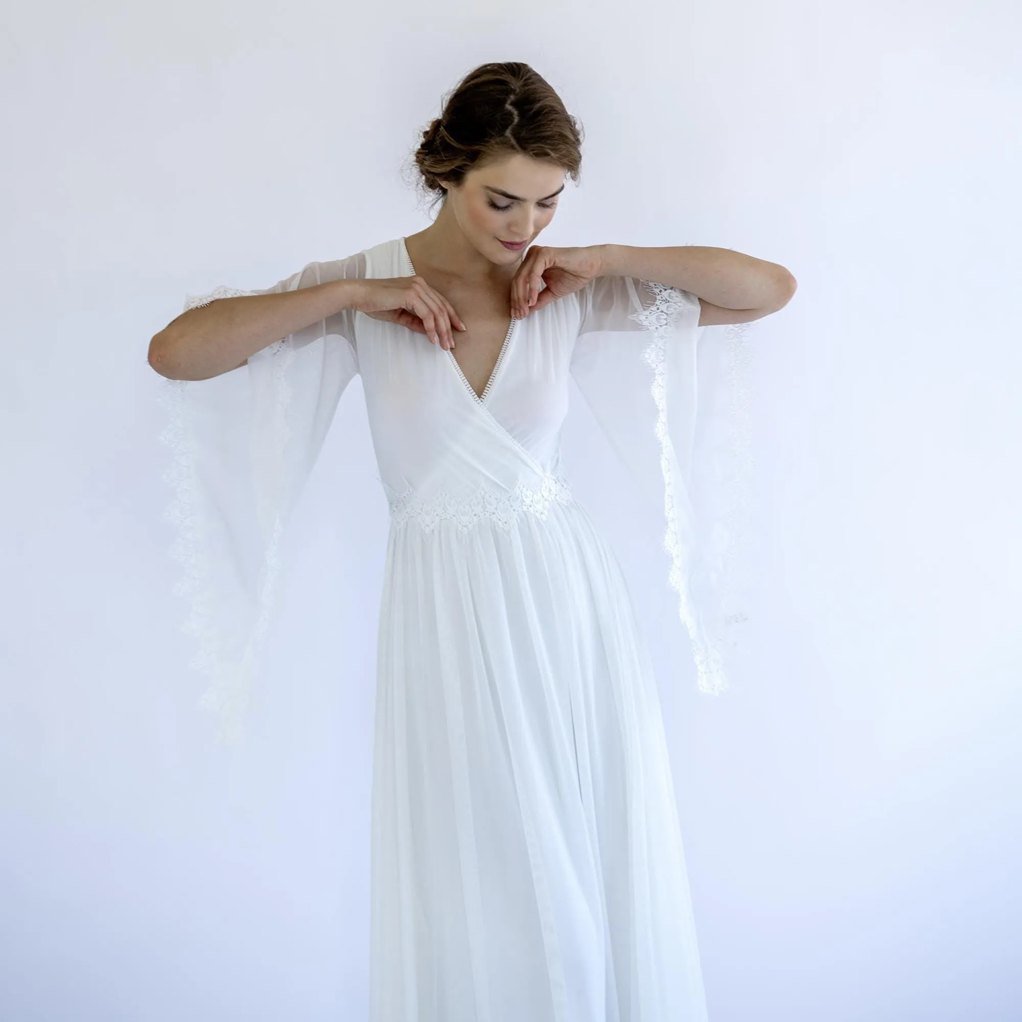 Boho Chiffon Wedding Dress #1503