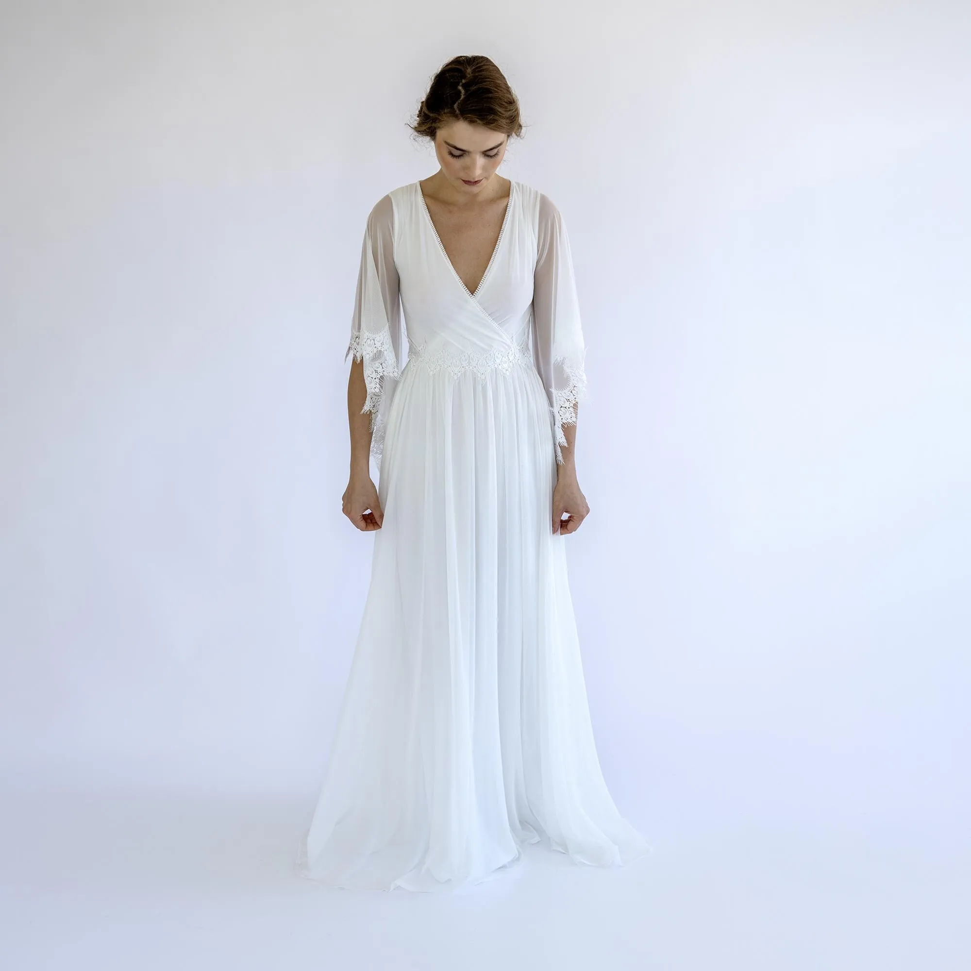 Boho Chiffon Wedding Dress #1503