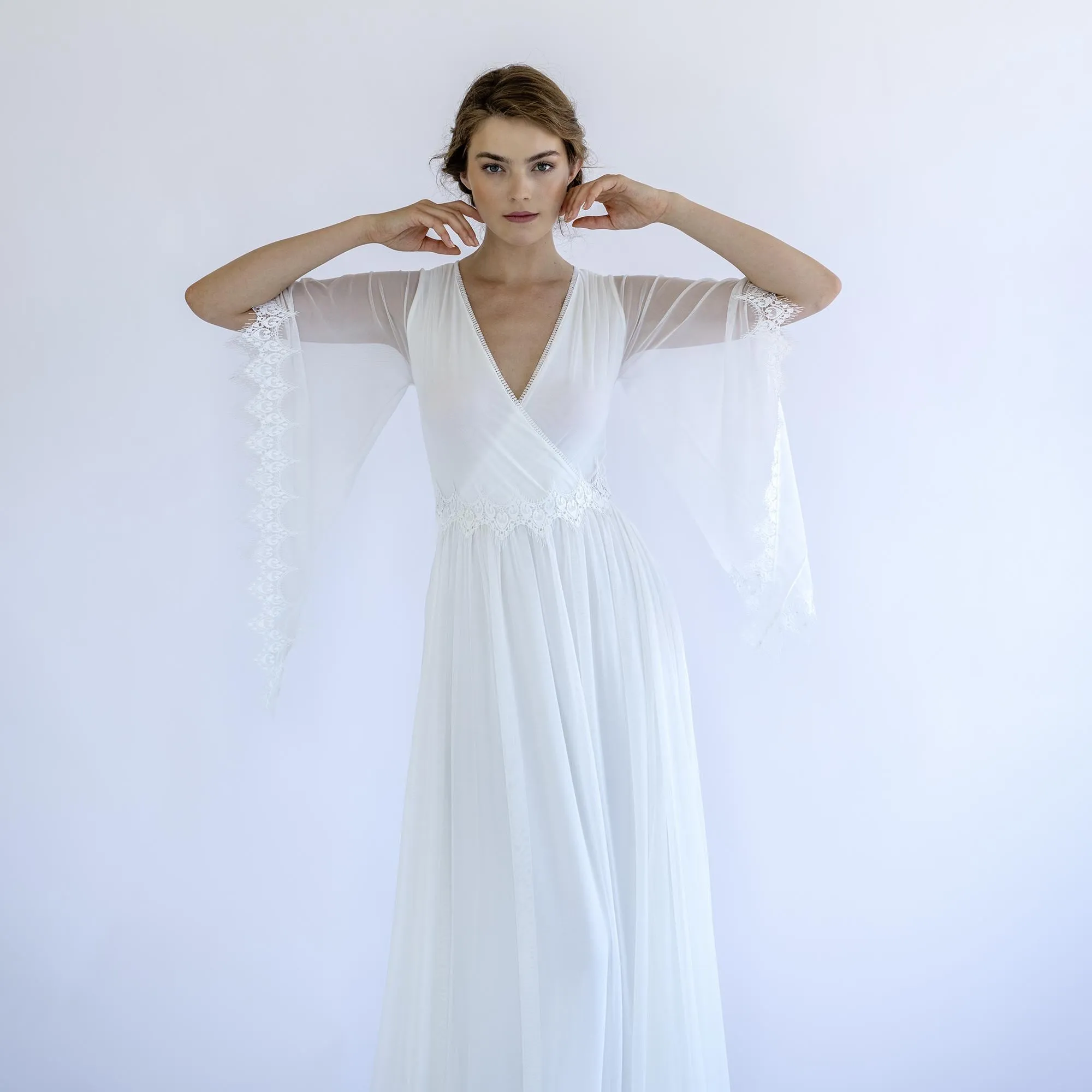 Boho Chiffon Wedding Dress #1503