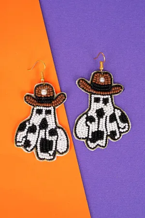 Boo Haw White Seed Bead Earrings