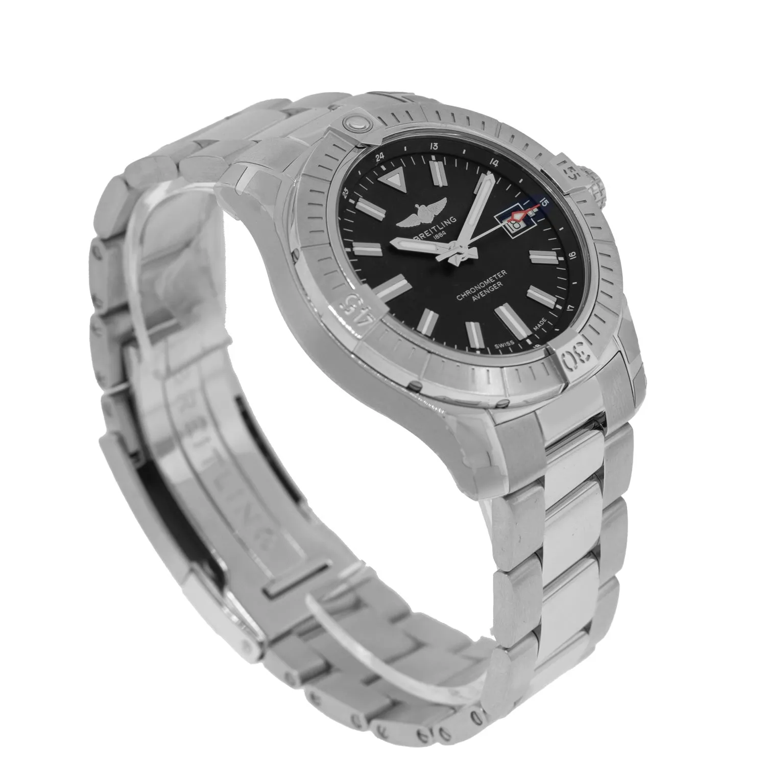 Breitling Avenger 43mm Stainless Steel Black Index Dial A173181