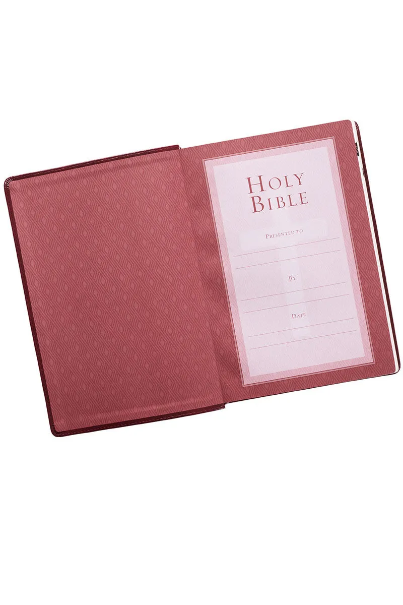 Burgundy LuxLeather Super Giant Print KJV Bible with Thumb Index