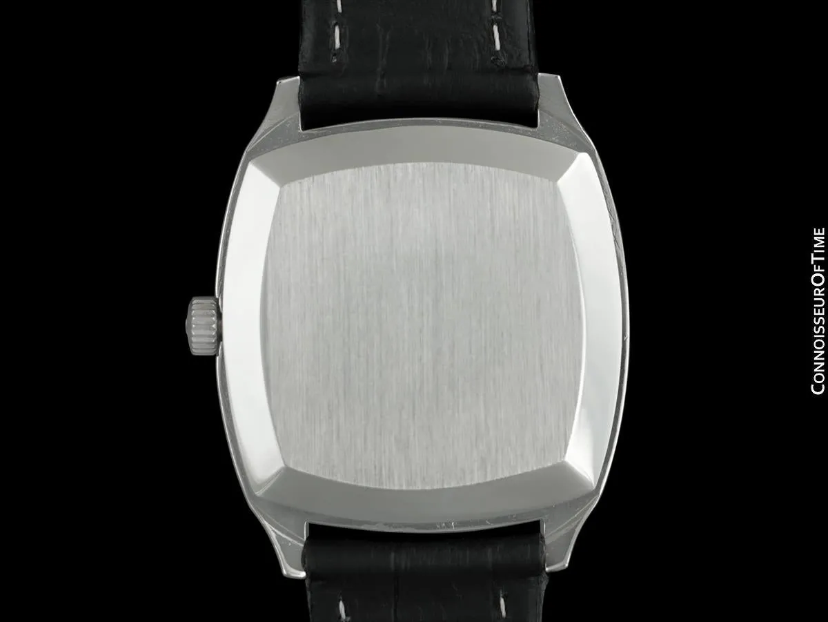 c. 1971 Omega De Ville Vintage Mens Automatic Blue Dial Watch - Stainless Steel