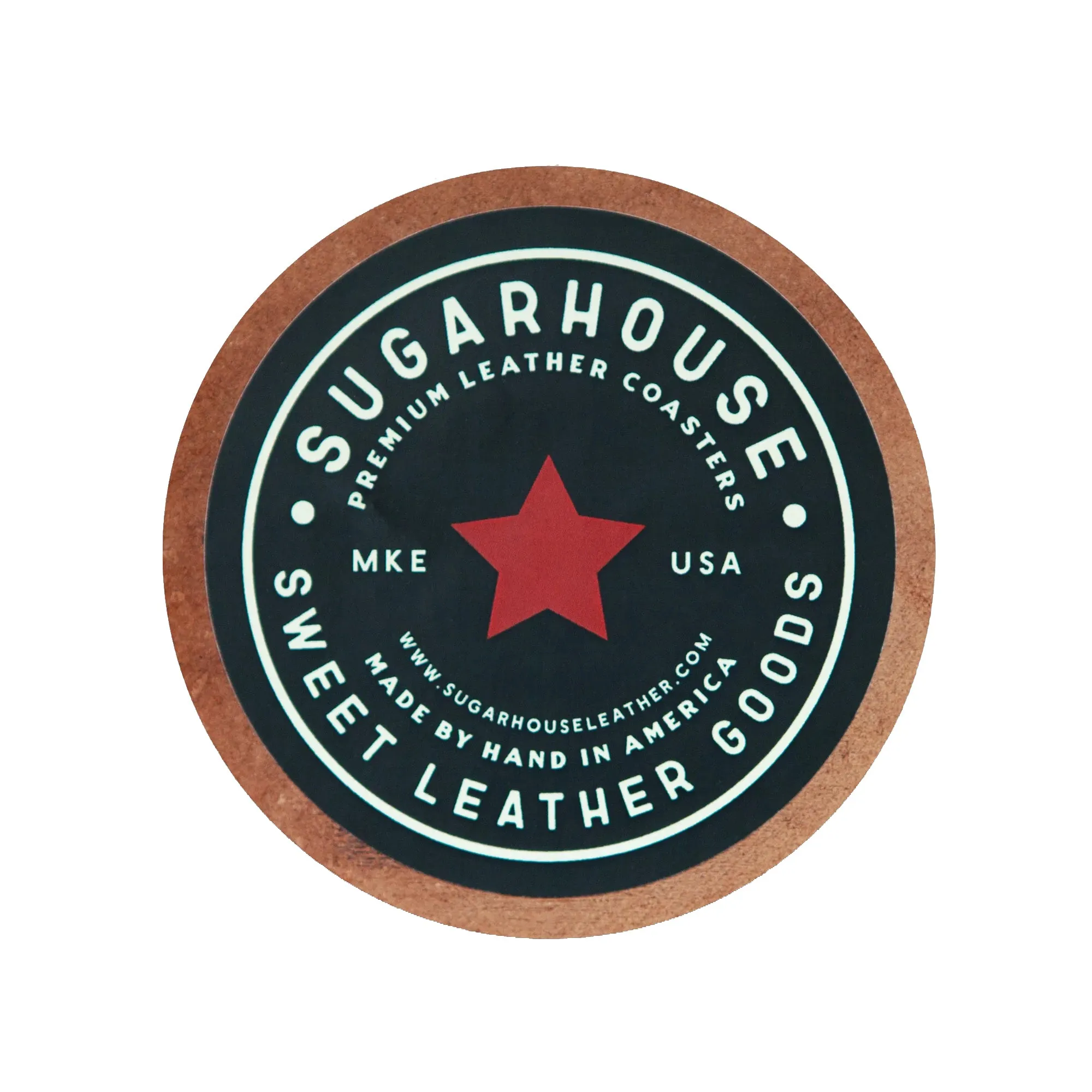 California Republic Leather Coaster