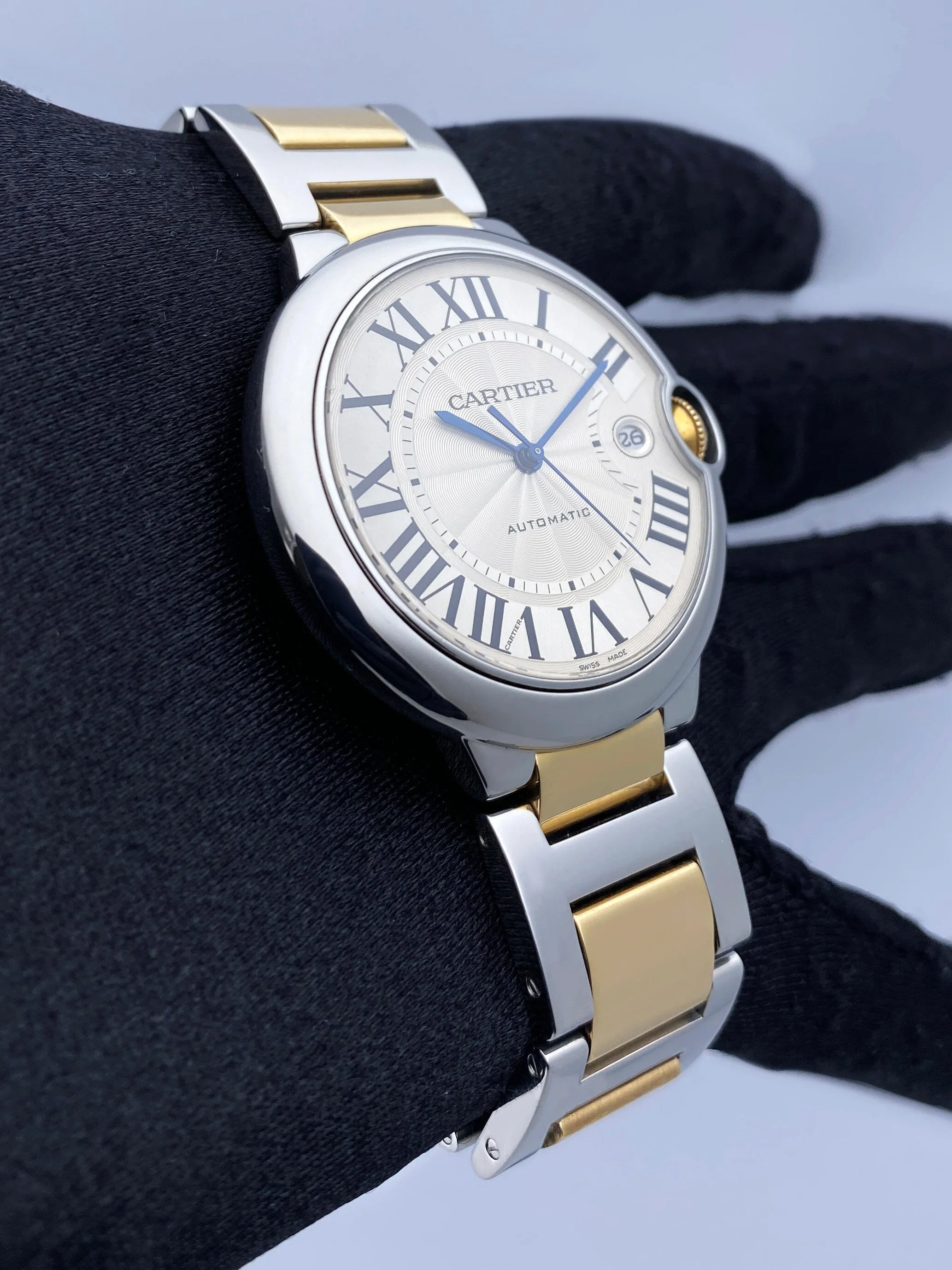 Cartier Ballon Bleu W69009Z3 Silver Dial Two-Tone Mens Watch