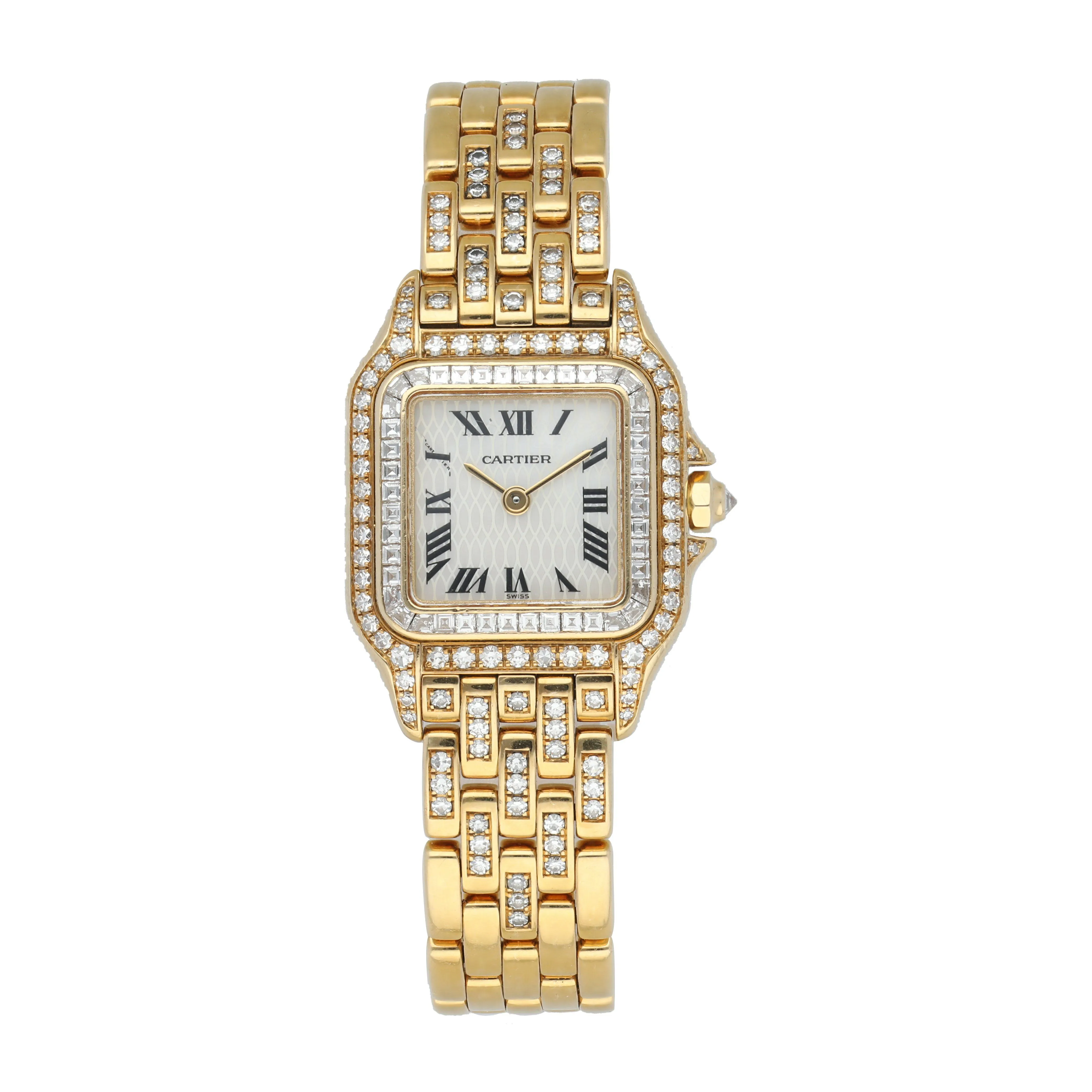 Cartier Panthere 2361 MOP Dial Diamond Ladies Watch
