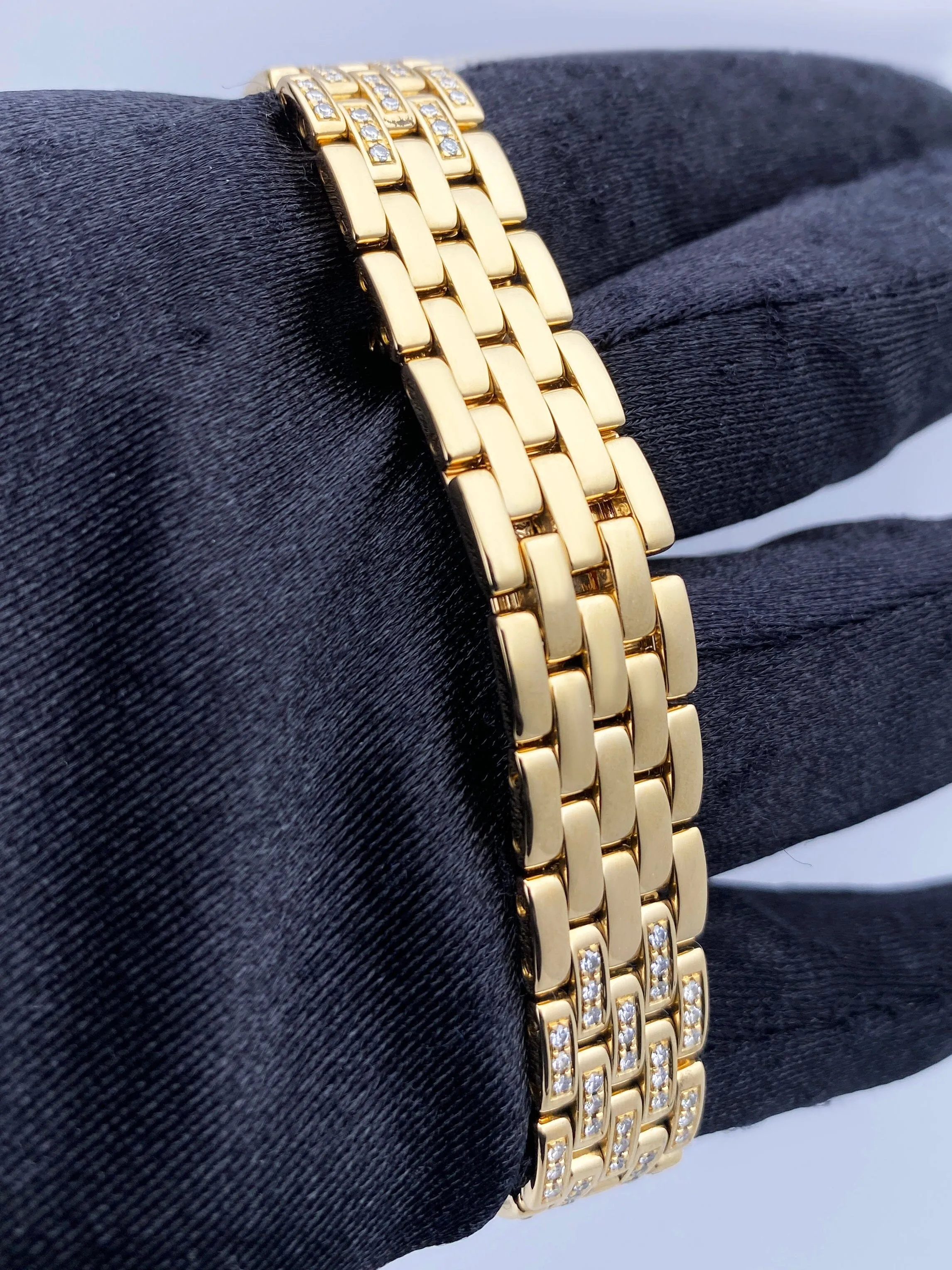 Cartier Panthere WF3072FF Diamond Malachite Dial Ladies Watch