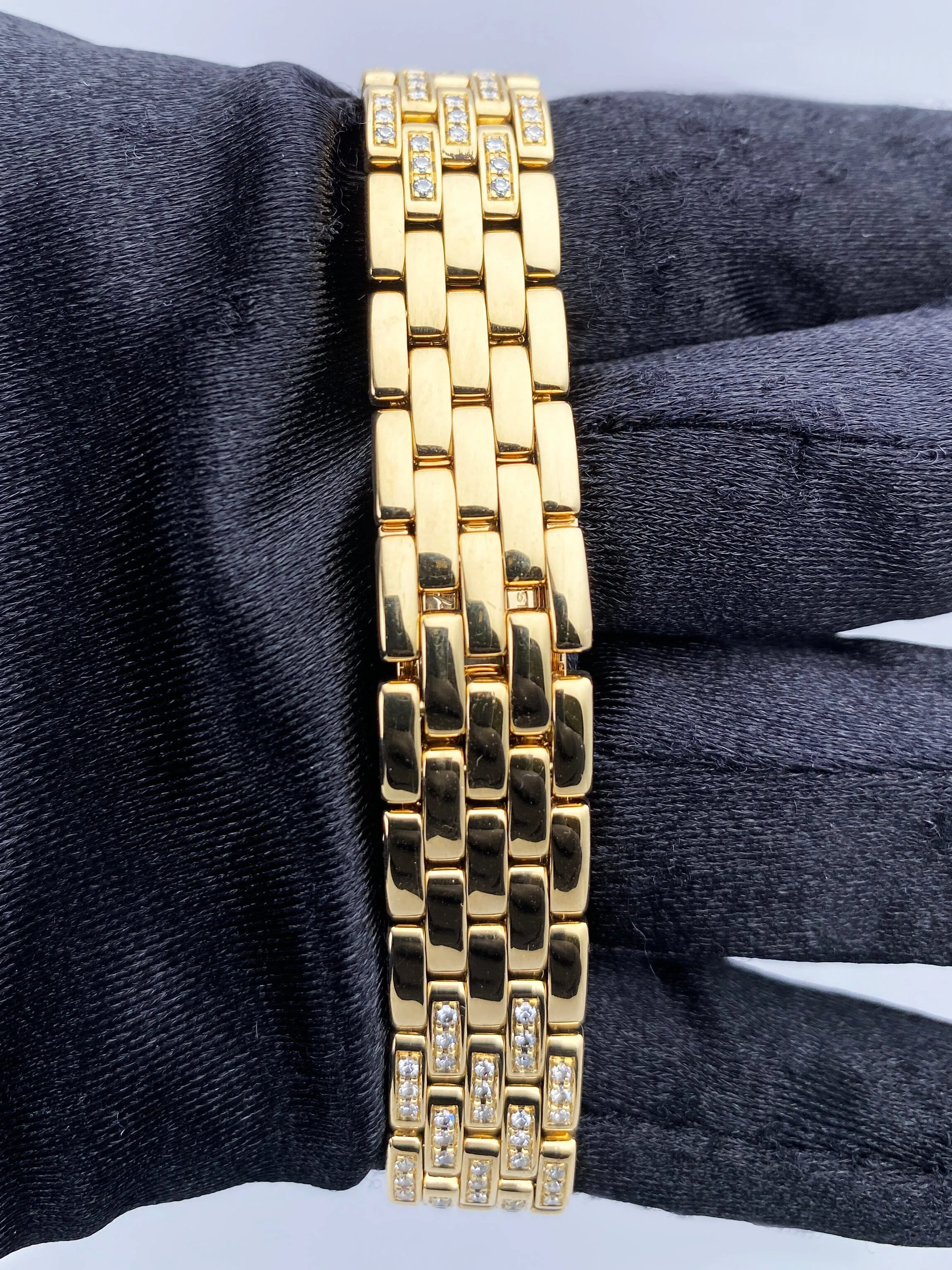 Cartier Panthere WF3072FF Diamond Malachite Dial Ladies Watch