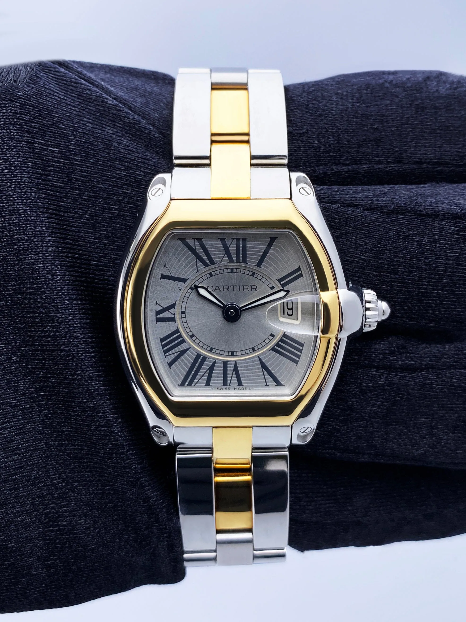 Cartier Roadster W62026Y4 Two Tone Yellow Gold Ladies Watch