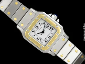 Cartier Santos Ladies Two-Tone Automatic Bracelet Watch - Stainless Steel & 18K Gold