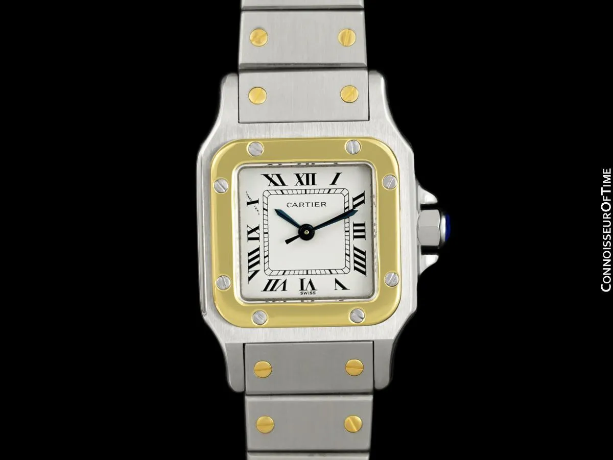 Cartier Santos Ladies Two-Tone Automatic Bracelet Watch - Stainless Steel & 18K Gold