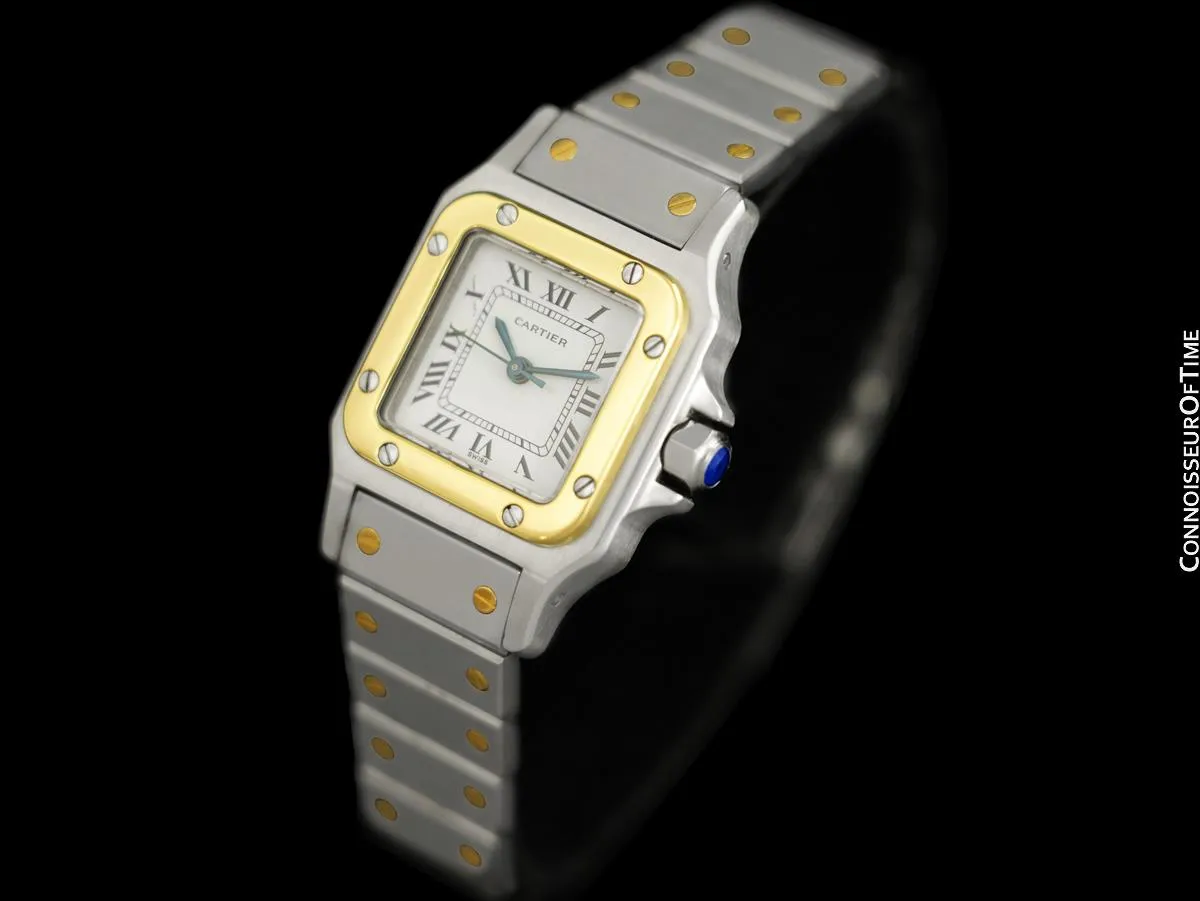 Cartier Santos Ladies Two-Tone Automatic Bracelet Watch - Stainless Steel & 18K Gold