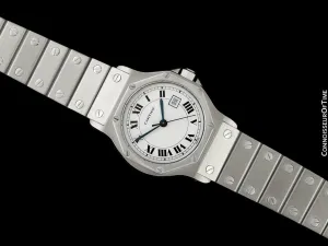Cartier Santos Octagon Mens Unisex Watch, Automatic - Stainless Steel