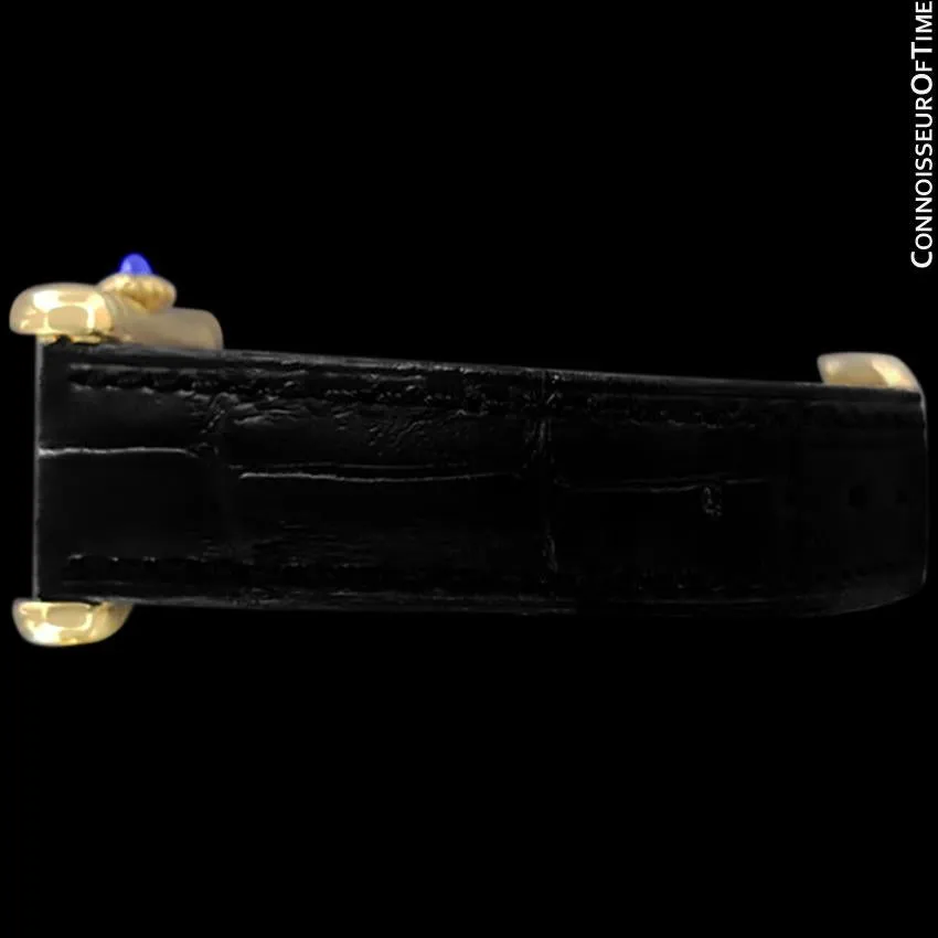 Cartier Vintage Mens Tank Mechanical Watch - Gold Vermeil, 18K Gold over Sterling Silver & Diamonds
