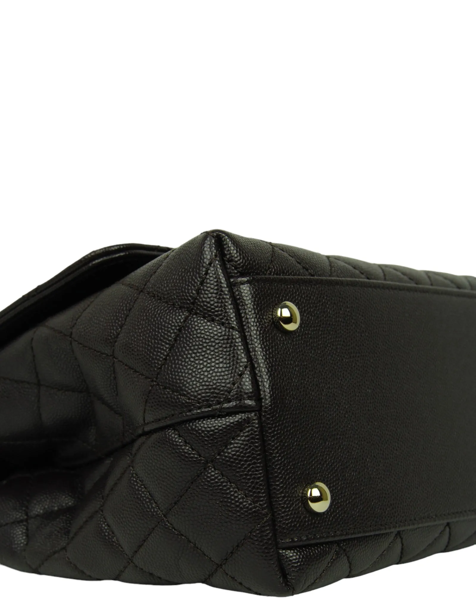 Chanel 2024 Brown Caviar Small Coco Handle Flap Bag