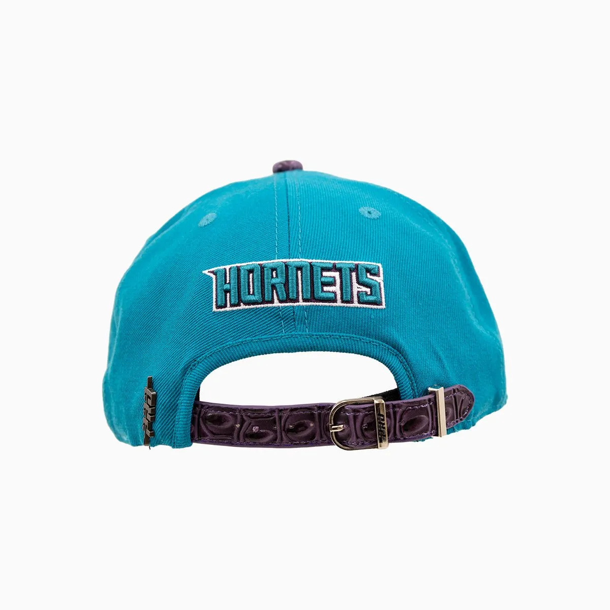 Charlotte Hornets NBA Leather Visor Snapback Hat