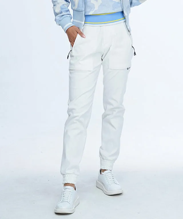 CHUCUCHU Corduroy Jogger Pants - White