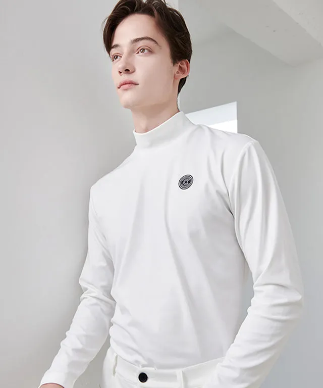 CHUCUCHU Men's Half Neck Authentic T-Shirt - White