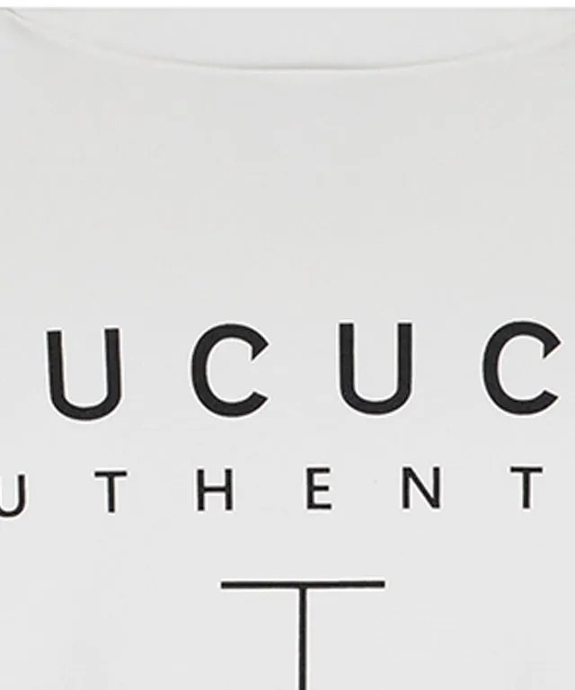CHUCUCHU Men's Half Neck Authentic T-Shirt - White