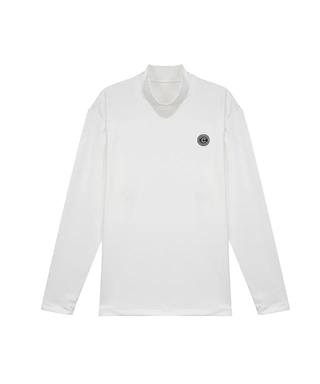 CHUCUCHU Men's Half Neck Authentic T-Shirt - White