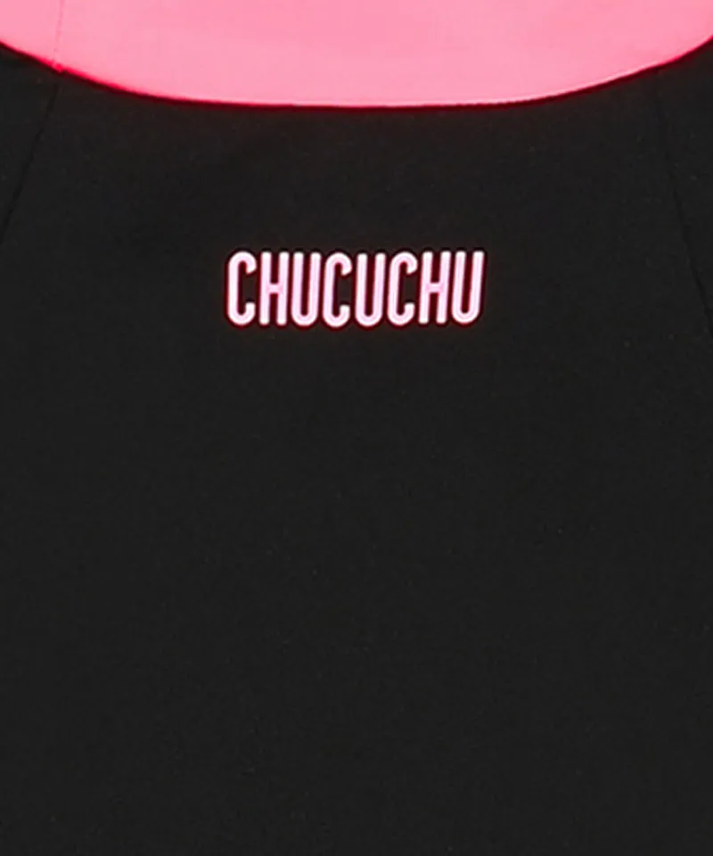 CHUCUCHU Shoulder Point Half Neck Top - Pink
