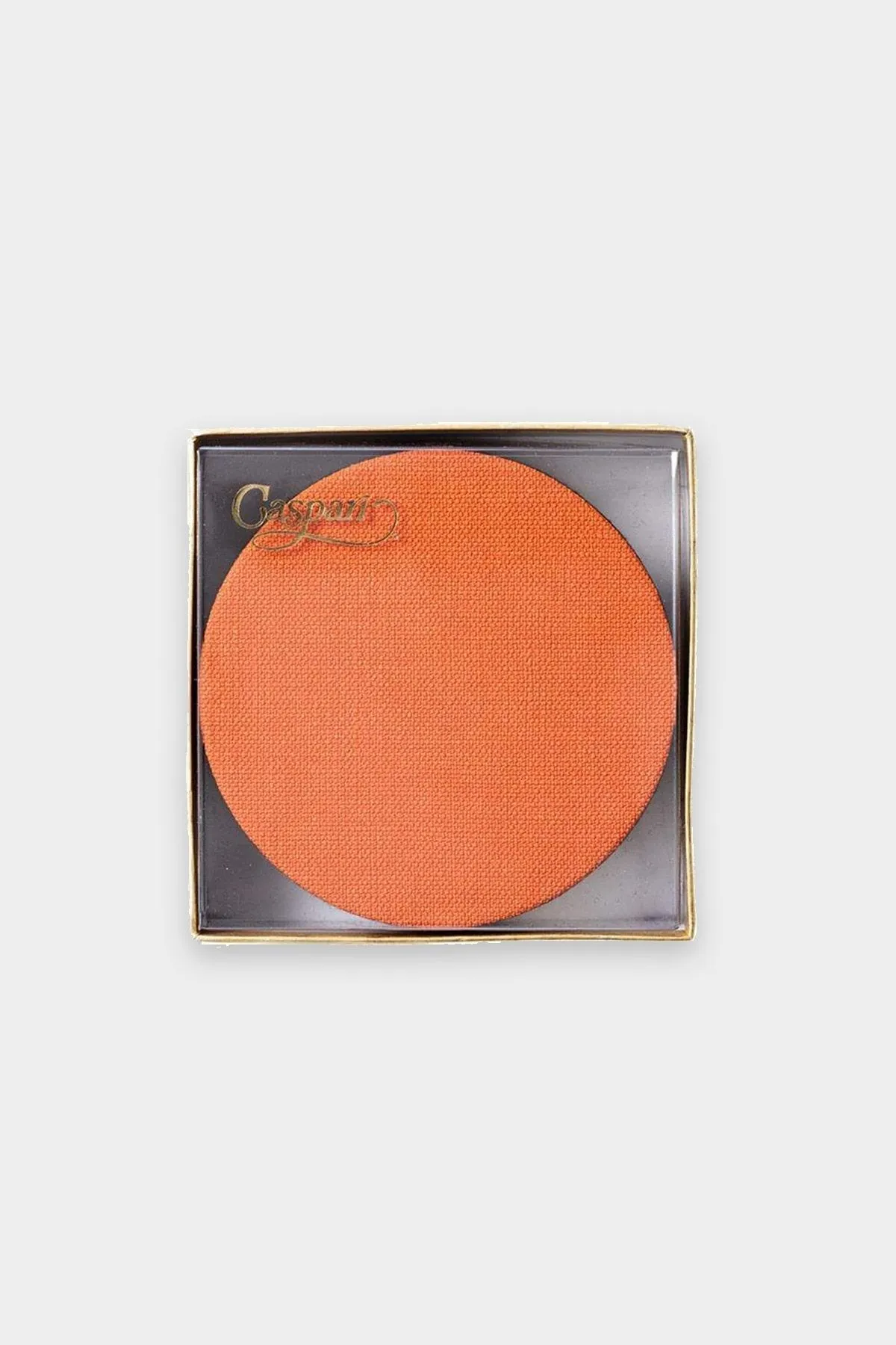 Classic Canvas Felt-Backed Coasters in Orange - 8 Per Box