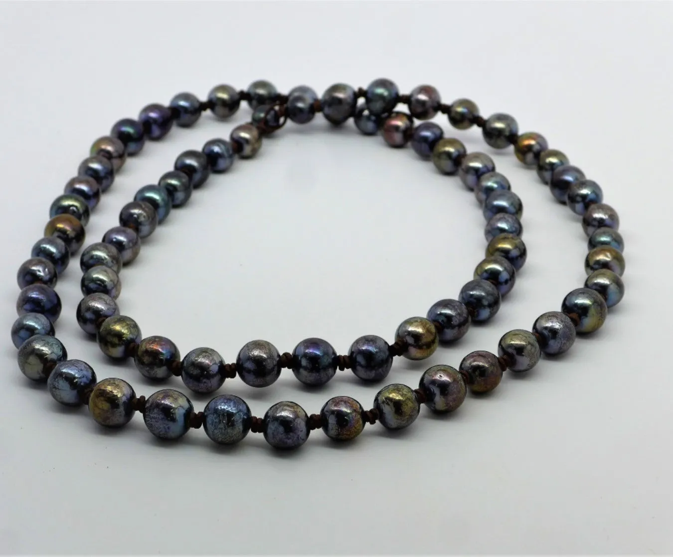 Classic Edison Pearl Leather Sautoir Necklace | 45"