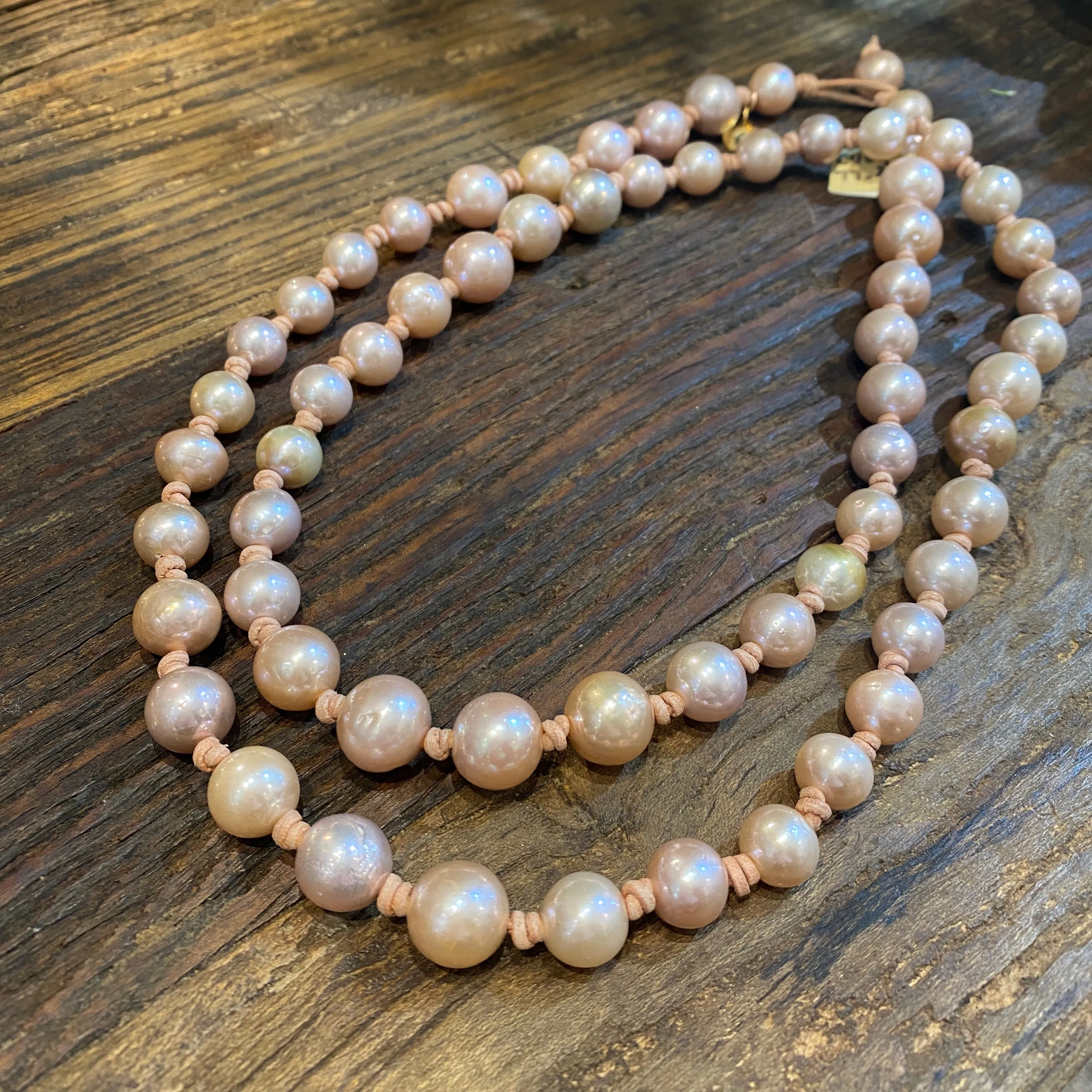 Classic Edison Pearl Leather Sautoir Necklace | 45"