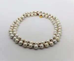 Classic Edison Pearl Leather Sautoir Necklace | 45"