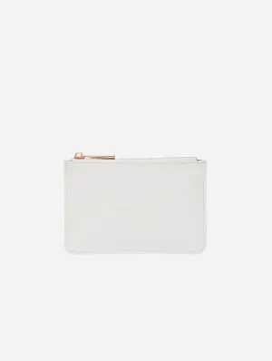 Classic Essentials Apple Leather Vegan Card Pouch | Light Grey