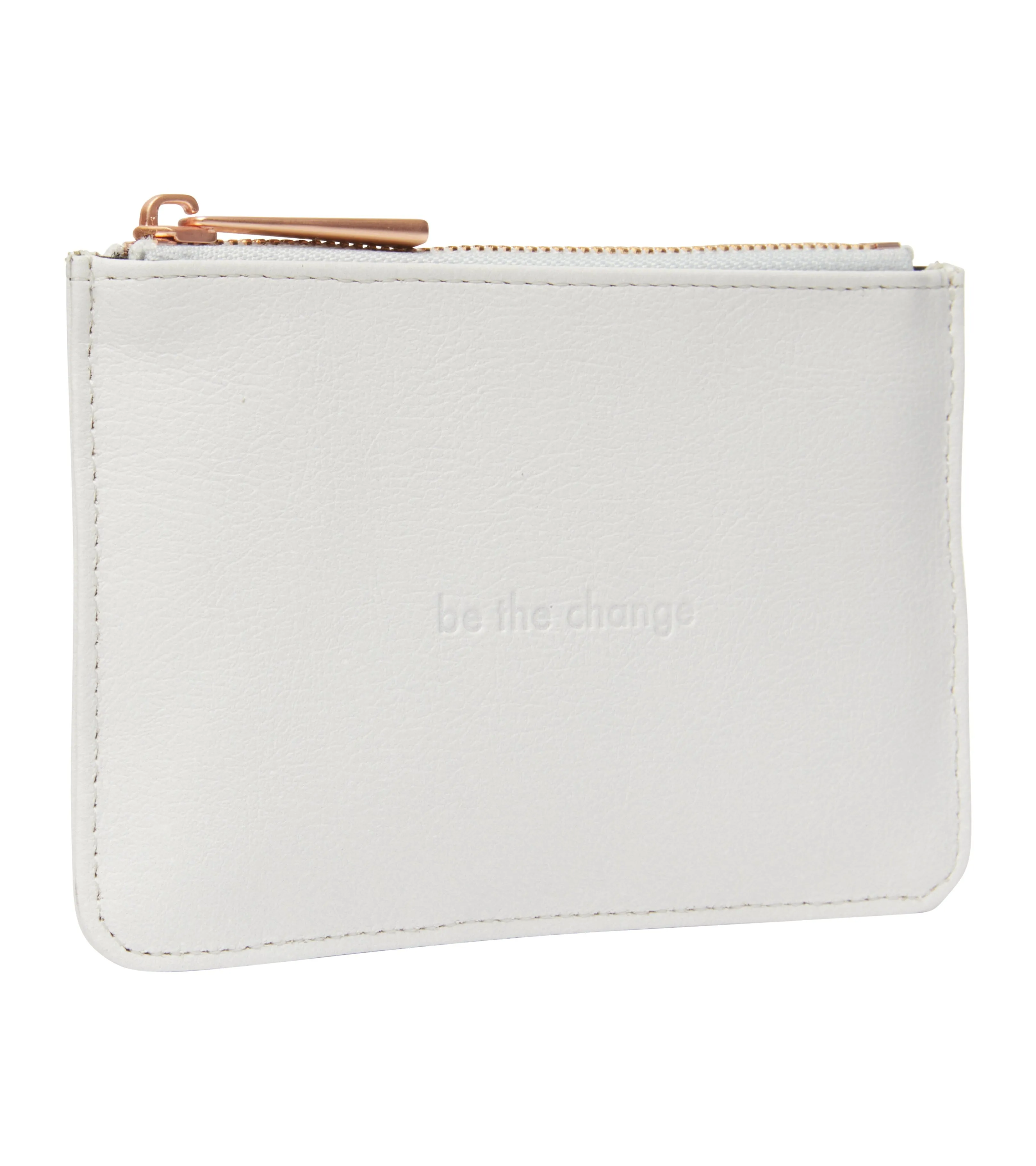 Classic Essentials Apple Leather Vegan Card Pouch | Light Grey