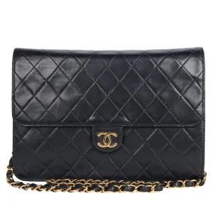 Classic Front Flap Leather Shoulder Bag