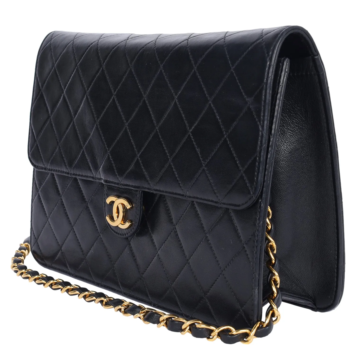 Classic Front Flap Leather Shoulder Bag