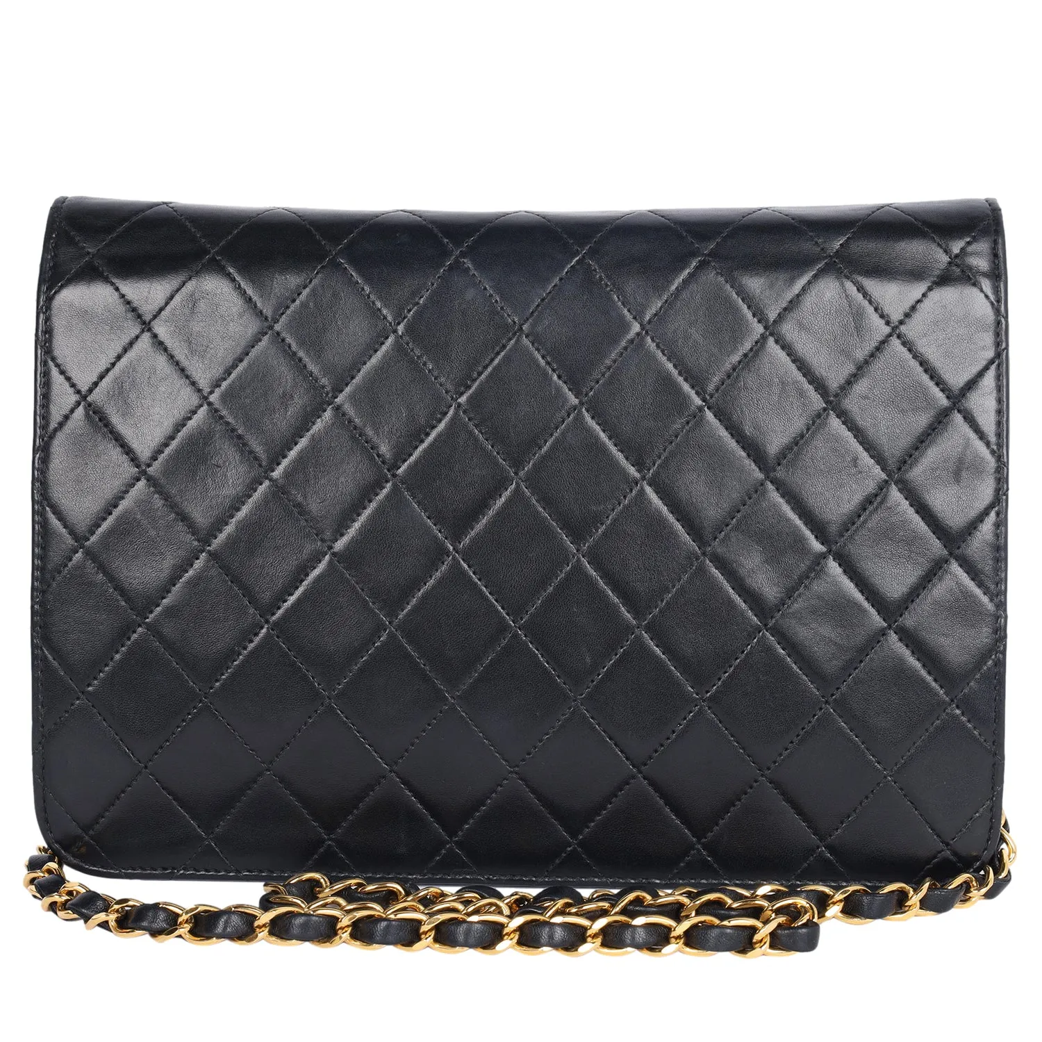 Classic Front Flap Leather Shoulder Bag