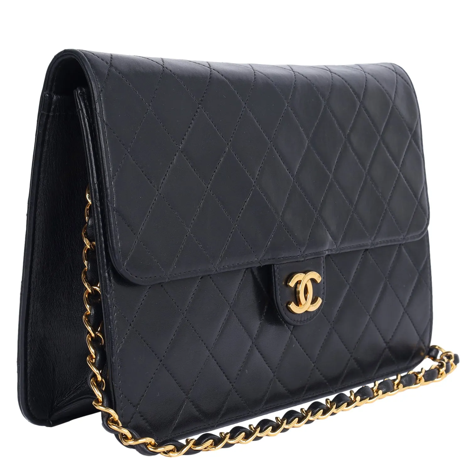 Classic Front Flap Leather Shoulder Bag