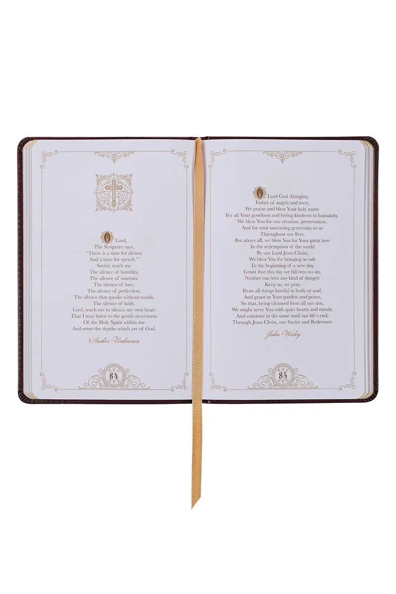 Classic Prayers to Inspire Your Soul Brown Faux Leather Book